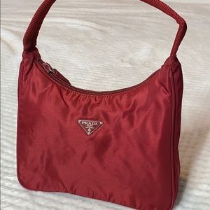 RARE Vintage PRADA Nylon Mini Bag In Cerise!